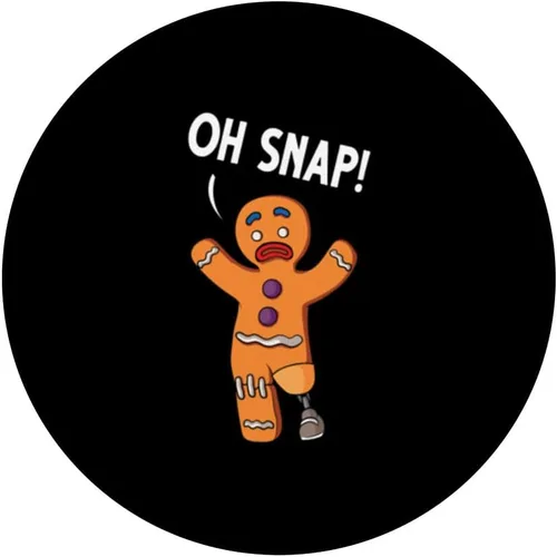 Vista 3 de Oh Snap - Bromas para amputados de pierna de jengibre PopSockets intercambiables PopGrip