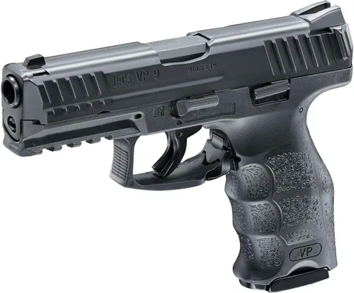 Vista 2 de Umarex Heckler and Koch VP9 .177 Calibre CO2 Pistola de soplado BB con CO2 incluido 0.42 oz (paquete de 5) y paquete de 1500 BBS de acero