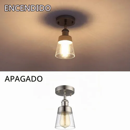 Vista 7 de Moderna lámpara de cristal empotrada, mini pantalla de vidrio transparente semirempotrada, lámpara de techo para pasillo, sala de estar, dormitorio