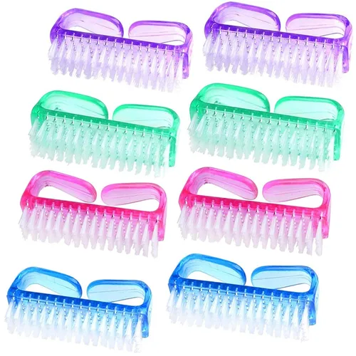 Vista 9 de Cepillo de uñas con agarre de mango, cepillos de limpieza de manos para limpiar los dedos de los pies y las uñas, kit de herramientas de limpieza