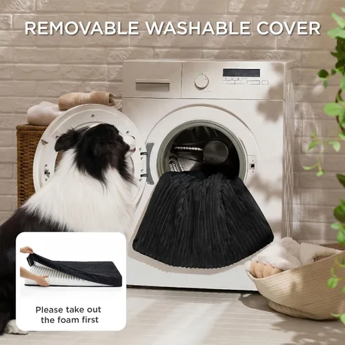 Vista 5 de Bedsure ComfyFleece Cama para perros pequeños, camas ortopédicas para mascotas con funda extraíble lavable, no impermeable, alfombrilla de espuma