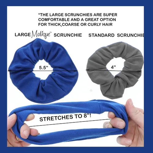 Vista 2 de Set of 2 Large Solid Scrunchies (Beige)