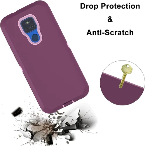 Vista 7 de Funda para Moto G Play, resistente armadura resistente contra caídas, a prueba de golpes, cubierta de plástico duro, parachoques de goma, funda