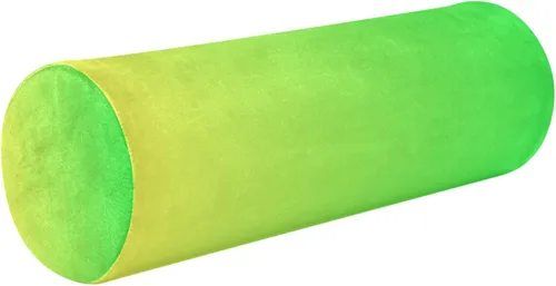 Vista 23 de Almohada cervical para el cuello con degradado azul y amarillo, almohada cervical con funda extraíble lavable, almohadas de cuello de espuma