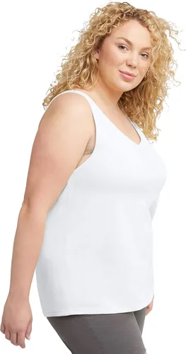 Vista 3 de Hanes Originals - Camiseta sin mangas de algodón para mujer, ajuste relajado, sin mangas, talla extragrande