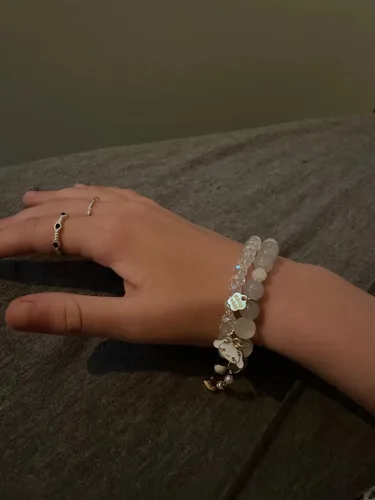 Vista 6 de Cinnamoroll Crystal Bead Bracelet Kuromi and My Melody Sanrio Bracelets for Bff Best Friend Cute Cartoon Kawaii Elastic Relationship Matching Beaded