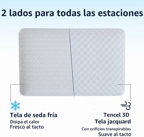 Vista 2 de Hcore Almohada ultra fina de 2.25 pulgadas para dormir boca abajo, almohada delgada para dormir de lado y espalda, almohadas de espuma viscoelástica