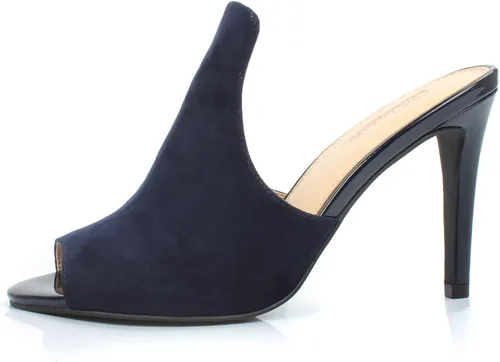 Vista 2 de DUNION Women's Brody Comfortable Peep Toe Stiletto High Heel Dress Slip on Mules