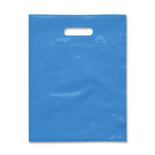 Vista 6 de Bolsa de plástico para mercancía con mango troquelado, tamaño de 9 x 12 pulgadas, bolsa de 2 mil, paquete de 100, colores surtidos Variado
