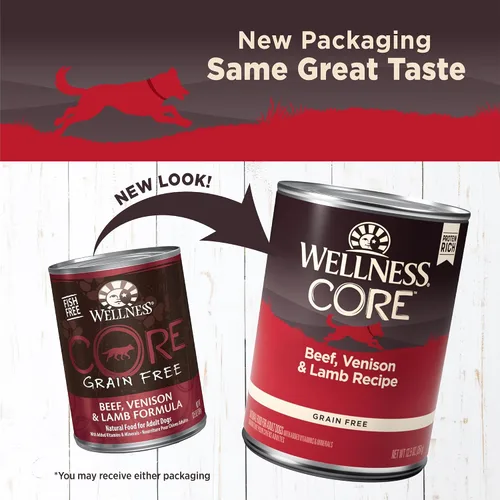 Vista 2 de Alimento húmedo enlatado para perro, natural, sin granos, de Wellness Core