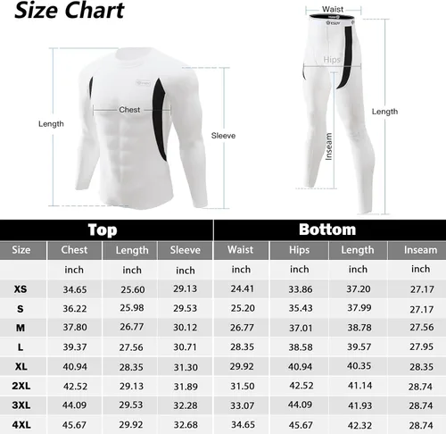 Vista 6 de romision Thermal Underwear for Men 2 Pack Long Johns Fleece Lined Hunting Gear Bottom Top Set Base Layer Cold Weather XS-4XL