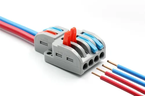 Vista 7 de Paquete de 10 conectores de tuerca de alambre de palanca, conductores de cableado rápido compacto, conector de cable de terminal de empuje, LT-422