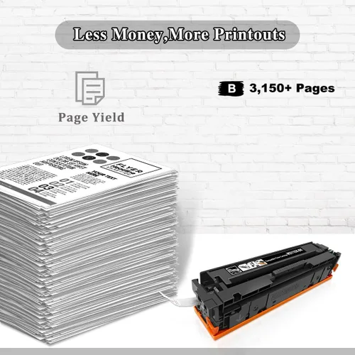 Vista 9 de TOPRINT Cartucho de tóner compatible con chip 206X W2110X negro 3150 páginas para impresoras HP Color LaserJet M255 M255dw M255nw MFP M282 M282nw