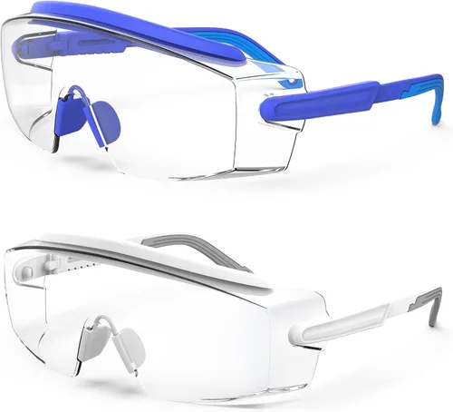 Vista 17 de Gafas de seguridad antivaho Gafas de seguridad sobre gafas protectoras con lentes antiarañazos ajustables
