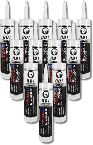 Vista 6 de Red Devil 089650 sellador de silicona para temperaturas extremas HVAC/R, 280 ml, aluminio, 1 paquete, fabricado en EE. UU