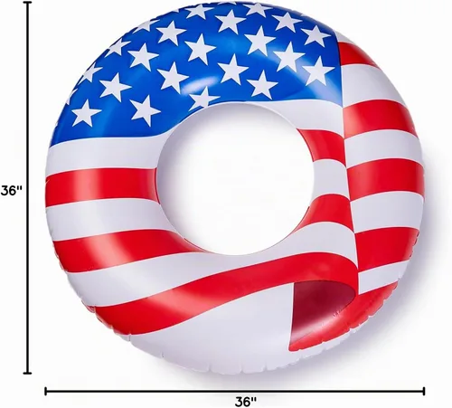Vista 9 de Swimline Pool Ring – Inflatable Lounge Float with Fun Design for Adults & Teens – Durable Vinyl Ring for Pool, Lake, or Beach – Easy to Inflate and
