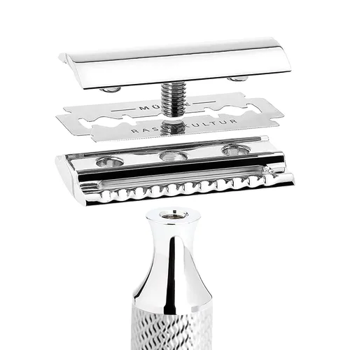 Vista 5 de MÜHLE Maquinilla de afeitar de seguridad tradicional R89 de doble filo (peine cerrado) Perfecta para uso diario Afeitado cerrado y suave