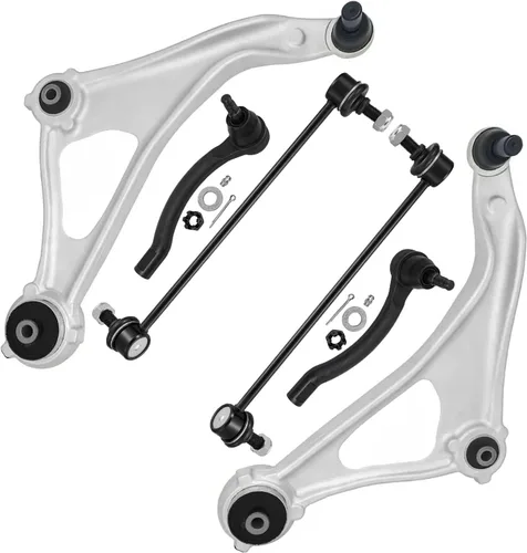 Vista 93 de Detroit Axle - Kit de extremo delantero para Chrysler 300 Dodge Charger 2011-2023 Challenger, 2 Lower Rearward Control Arms 2 Outer Tie Rods 2