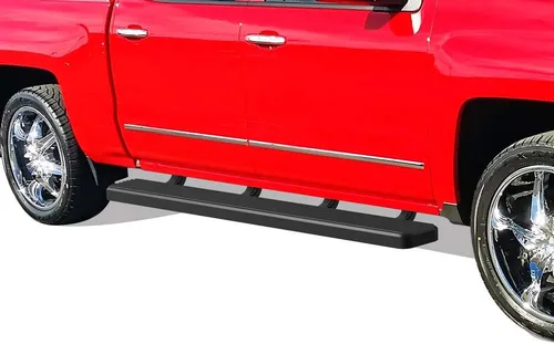 Vista 14 de APS IBOARD - Estribo para camioneta de 4 puertas de tamaño completo para Chevy/Gmc Silverado/Sierra Crew Cab Aluminio negro