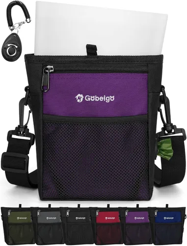 Vista 9 de Bolsa de Golosinas para Perros Gobeigo con Bolsa de Snacks de Silicona, Bolsillo Frontal se Ajusta a Todos los Teléfonos, Bolsa de 4 Tazas con Verde