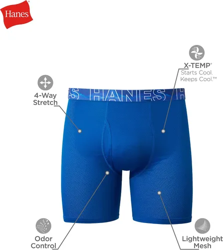 Vista 5 de Hanes X-Temp Calzoncillo tipo bóxer de malla de 4 vías elástica para hombre