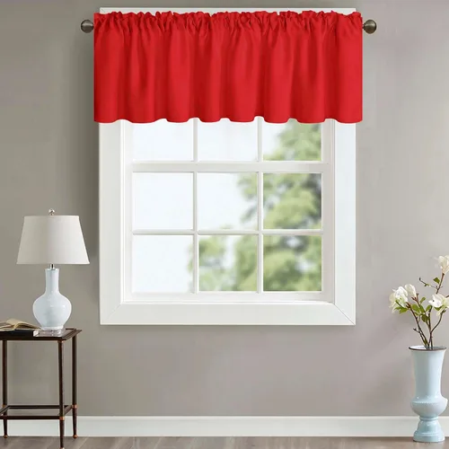 Vista 41 de Cortinas de cocina negras Ladity - 2 paneles de cortinas cortas opacas, 36 pulgadas, privacidad, niveles de café, cortinas de granja para ventana