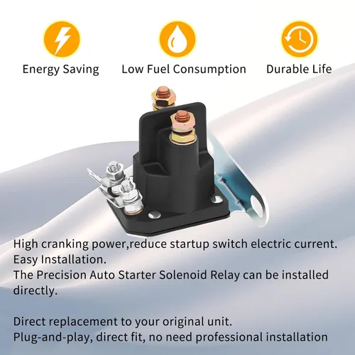 Vista 7 de Relé solenoide de arranque 2410437 compatible con Polaris ATP 330 500 Magnum 330 Scrambler 500 Sportsman 400 600 700 800 Trail Boss 330 2005 Ranger