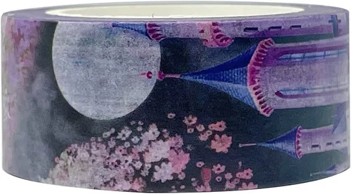 Vista 9 de allydrew Cinta adhesiva Washi de hermosos paisajes, 0.591 in x 16.4 ft, helechos tropicales
