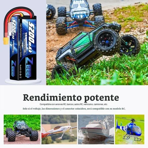 Vista 5 de Zeee 3S Lipo Batería 5200mAh 11.1V 80C con conector XT60 (paquete de 2)