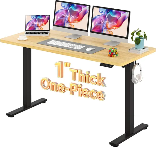 Vista 11 de SANODESK Escritorio Eléctrico de Pie de 40 x 24 pulgadas, Superficie de Una Pieza, Escritorio de Altura Ajustable con Controlador de 6 Botones Marco