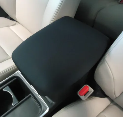 Vista 2 de Compatible con Mazda 6 2006-2015 Funda de neopreno para reposabrazos central para tapa de consola central, fabricada en Estados Unidos, color negro