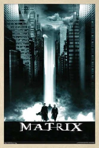Vista 7 de Trends International The Matrix - Póster de pared de arte clave, 14.725 x 22.375 pulgadas, versión enmarcada de madera de granero Versión enmarcada