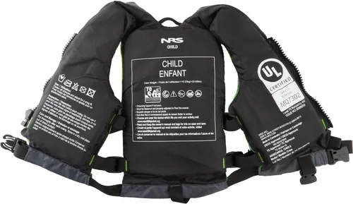 Vista 5 de NRS Chaleco salvavidas para niños (PFD)-Verde/Gris-Niño