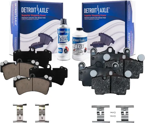 Vista 77 de Detroit Axle - Pastillas de freno de cerámica delanteras Reemplazo de pinza de freno derecha para Dodge Ram 1500 Dakota, Ram 1500 Classic - Juego