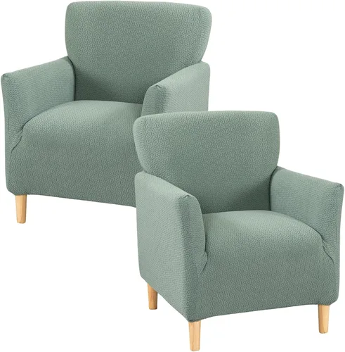 Vista 30 de Fundas de jacquard para sillón de banquete, fundas suaves para sillón de 1 pieza, fundas elásticas para silla de sala de estar, antideslizantes