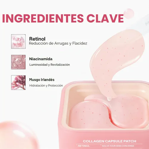 Vista 5 de Mediheal Parche de Colágeno en Cápsula_Retinol para Levantar Arrugas with Encapsulated Retinol, Caffeine Wrinkles & Firming Care 70mm Wide