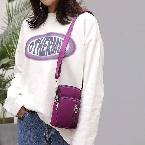 Vista 2 de Small Crossbody Wallet Phone Bag Women Mini Crossbody Purse Cell Phone Shoulder Bag Mini Wallet Over Shoulder Strap