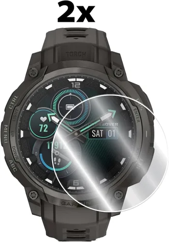 Vista 2 de IPG AMOLED Smartwatch Protector de pantalla de hidrogel para Garmin Instinct Crossover (2 unidades) Invisible HD Clear Film Anti-Scratch Protector