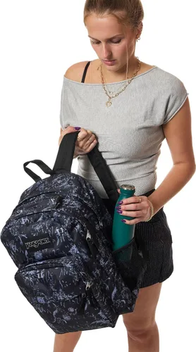 Vista 6 de JanSport Mochila Big Plans, Afflicted Black/Charcoal/Dk Grey, Grandes Planes