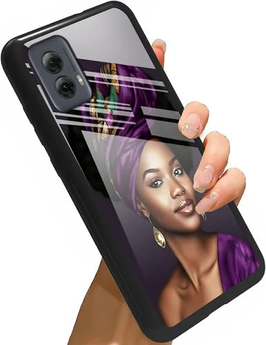 Vista 33 de Funda para Motorola Moto G Stylus 5G 2021 de vidrio templado, funda negra con diseño de mujer negra africana para mujeres y hombres, antiarañazos, a