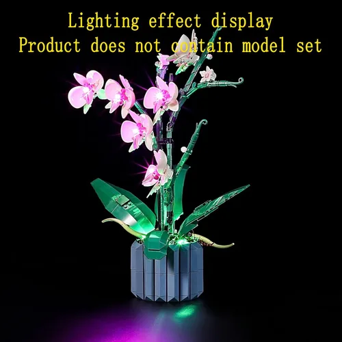 Vista 5 de GEAMENT - Kit de luces LED compatible con LEGO Orquídea, juego de iluminación para el modelo de construcción Creator 10311