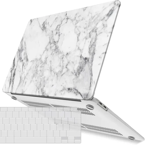 Vista 15 de IBENZER Compatible con Nuevo MacBook Air de 13 pulgadas Funda 2022 2021 2020 M1 A2337 A2179 A1932, Carcasa Rígida de Plástico con Cubierta de azul