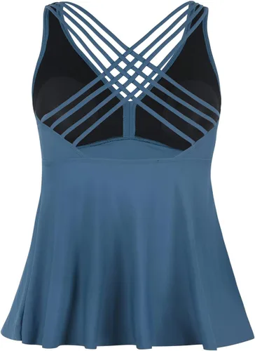Vista 3 de Firpearl - Traje de bajo tankini con espalda cruzada, para mujer.