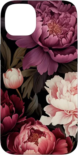 Vista 15 de Carcasa para iPhone 17 con diseño floral de peonía rosa magenta y rubor