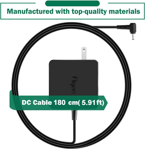 Vista 2 de Cargador de 45W 2.37A compatible con Asus E510 E406M E410M L510MA TM420I M712D S512D S413D UX431 UX434 R424D UX462 Q407I R409J F515JA M55JA 15UA F5