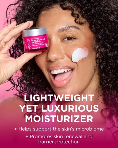 Vista 2 de Andalou Naturals 1000 Roses Skin Biome Crema de día equilibrante – Hidratante facial ligero con células madre de rosas alpinas, postbióticos