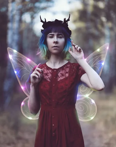 Vista 5 de caretoto LED Fairy Wings for Adults Girls Light Up Sparkling Sheer Wings Halloween Fairy Costume Angel Wings