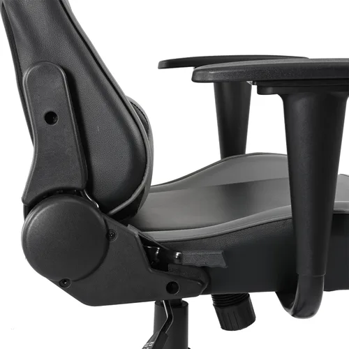 Vista 7 de Anman Flight and Racing Simulator Game Chair con respaldo Negro Gris Premium Reclinable