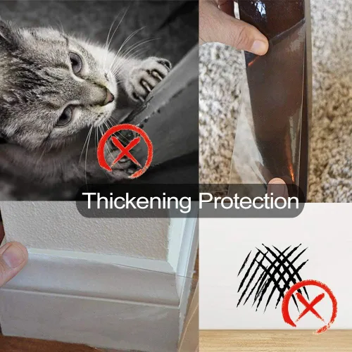 Vista 6 de KEBE Protector de arañazos para puerta, protege la pared de tus muebles con una cubierta transparente de alta calidad resistente para arañazos