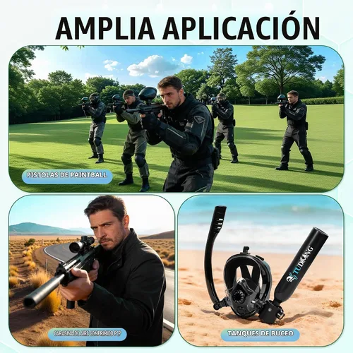 Vista 4 de TUXING 4500Psi Pcp Compresor de Aire Adaptador de Relleno Rápido de Larga